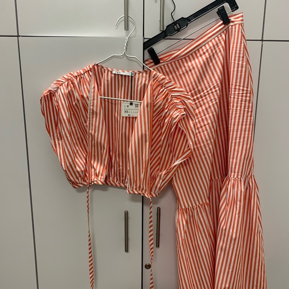 Zara orange stripe set - Picture 2 of 5